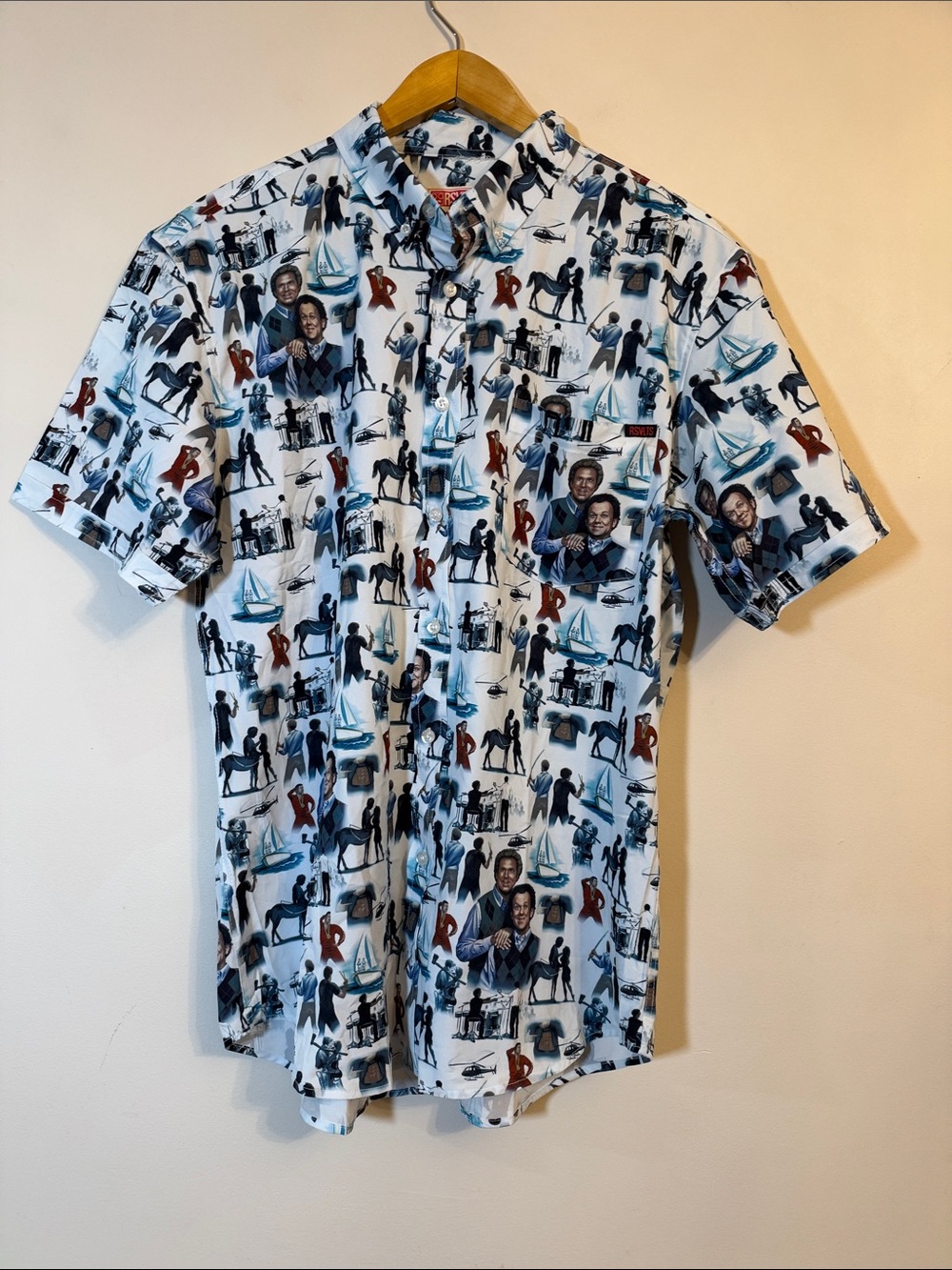 RSVLTS Step Brothers Road to Catalina KUNUFLEX Shirt Men’s Large Movie Button Up